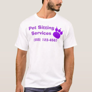 Pet Sitting Services Paw Print T-Shirt