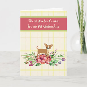 Pet Sitting Thank You Card for Chihuahua