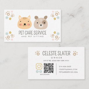 Pet Sitting, Veterinary Clinic, Vet, Pet Care,Shop Business Card