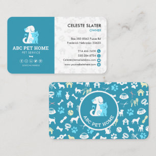 Pet Sitting, Veterinary Clinic, Vet, Pet Service Business Card