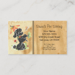 Pet Sitting Vintage Cat Business Card