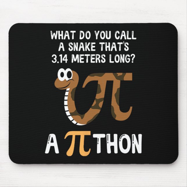 Pet Snake Math Pi Day Python  Mouse Mat (Front)