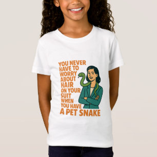 pet snake no hair on suit retro humour design T-Shirt