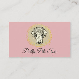 Pet Spa Pink Grooming Business Card