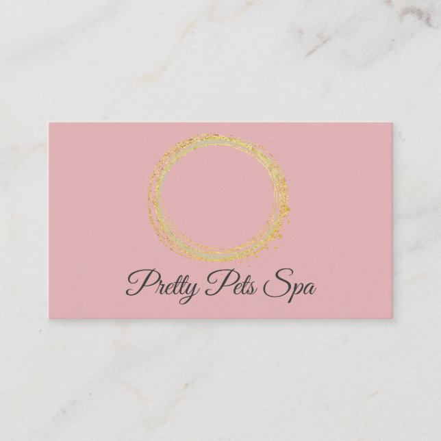 Pet Spa Pink Grooming Business Card (Front)