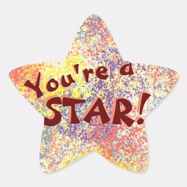 Pet Star Bonny Bunnies "You're a Star!" Star Sticker (Front)