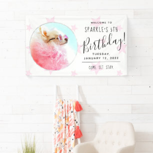 Pet Star Photo Dog Birthday Party Stars Banner