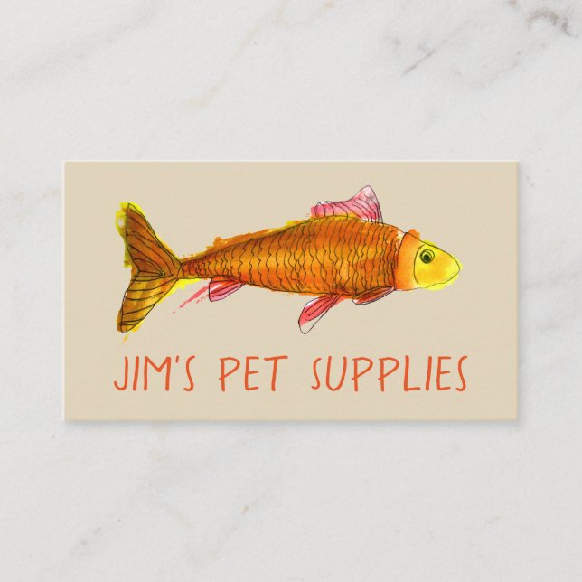 Pet store, pet retail supplies business card (Front)