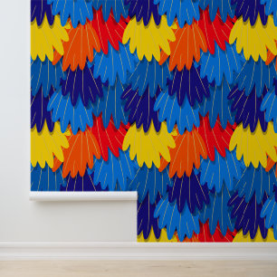 Pet Store Shop Scarlet Macaw Parrot Feathers Wallpaper