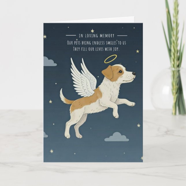 Pet Sympathy Card Angel Dog Series (Front)