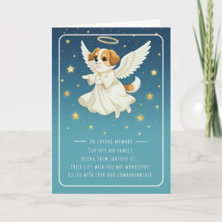 Pet Sympathy Card Angel Dog Series