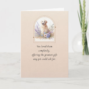 Pet Sympathy Card Dog Flower Frame Series