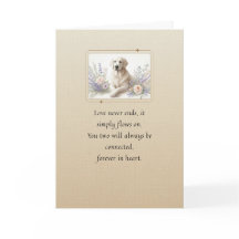 Pet Sympathy Card Dog Flower Frame Series