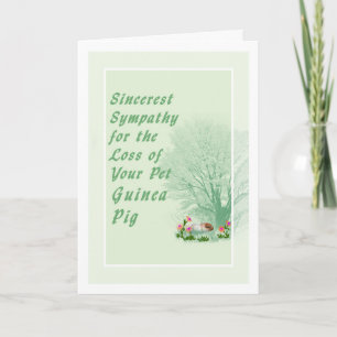 Pet Sympathy Card for Loss of Pet Guinea Pig