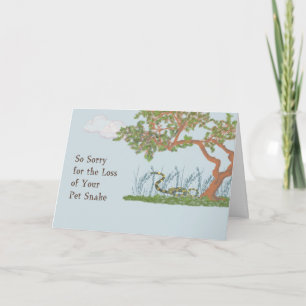 Pet Sympathy Card for Snake