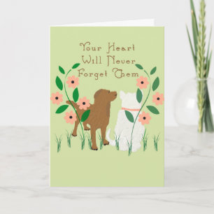 Pet Sympathy Card for the loss of Dog & Cat