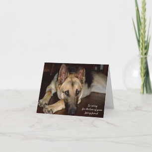 Pet sympathy card German Shepherd Rescue