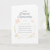 Pet Sympathy Card - Male - Deepest Sympathy