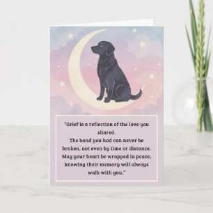 Pet Sympathy Card Moon Dog Series