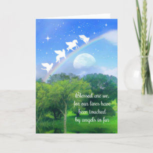 Pet Sympathy Card, Rainbow, Blessed are We Card