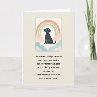 Pet Sympathy Card Rainbow Bridge Series