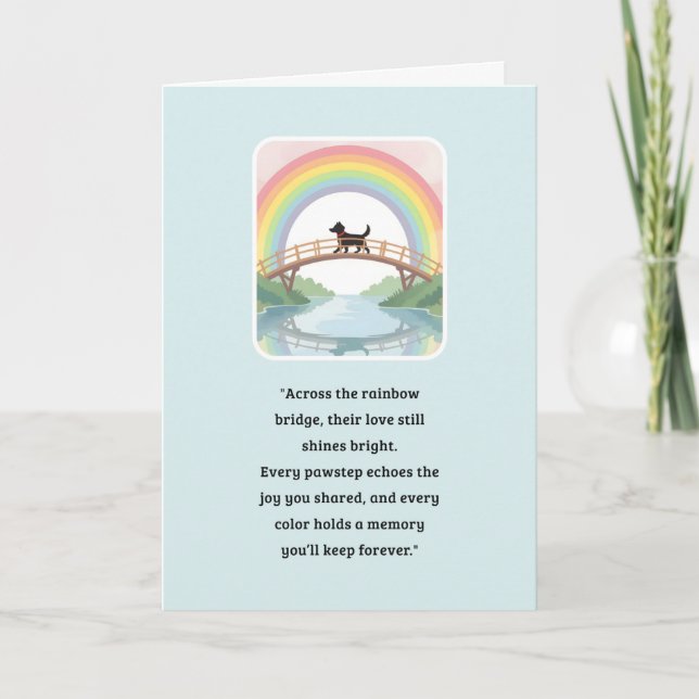  Pet Sympathy Card Rainbow Bridge Series (Front)