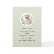 Pet Sympathy Cards Dog Flower Frame Series