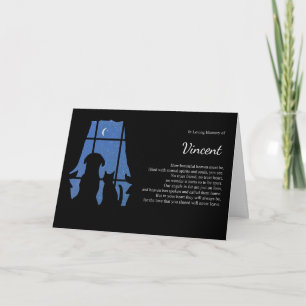 Pet Sympathy Dog Cat Custom Name Spiritual Poem Card