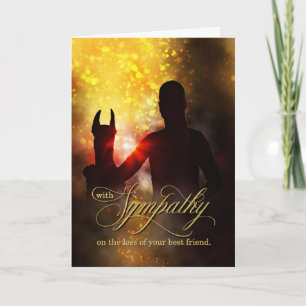 Pet Sympathy Loss of a Dog Best Friend Golden Card