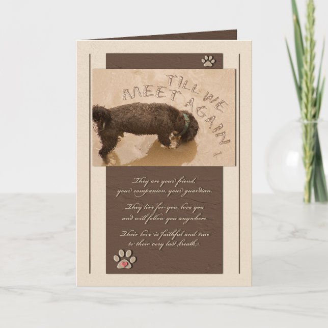 Pet Sympathy Loss of a Dog Deluxe Card (Front)