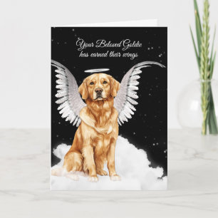 Pet Sympathy Loss of a Dog Retriever Angel Card