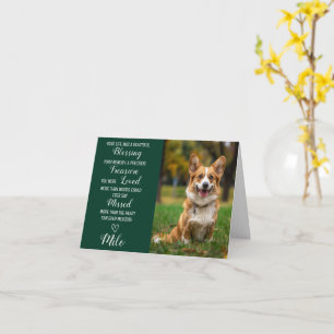 Pet Sympathy Personalised Photo Pet Loss Card
