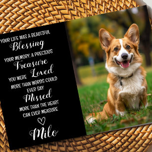 Pet Sympathy Personalised Photo Pet Loss Card
