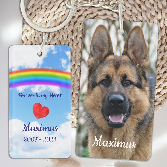 Pet Sympathy Pet Loss Dog Rainbow Bridge Memorial Key Ring (Creator Uploaded)