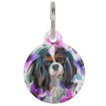 Pet TAG | 'Anemone' Tricolor Cavalier Art