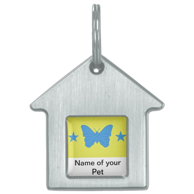 Pet Tag with Flag of Bady Bassit, Brazil (Front)