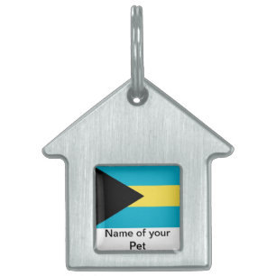 Pet Tag with Flag of Bahamas