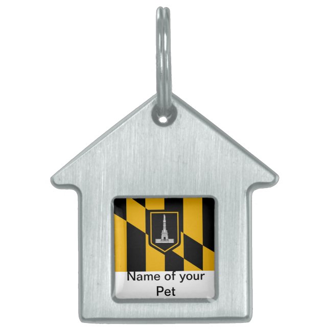 Pet Tag with Flag of Baltimore City (Front)
