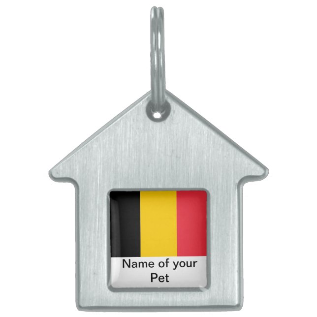 Pet Tag with Flag of Belgium (Front)