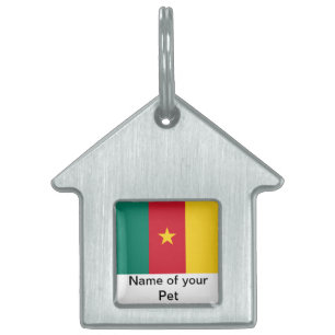 Pet Tag with Flag of Cameroon