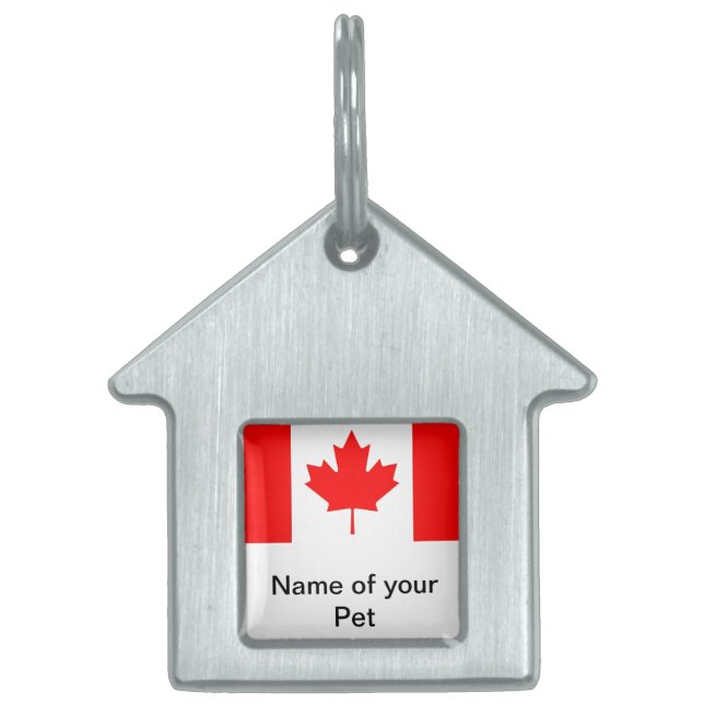 Pet Tag with Flag of Canada (Front)