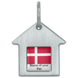 Pet Tag with Flag of Denmark