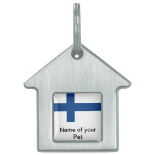 Pet Tag with Flag of Finalnd