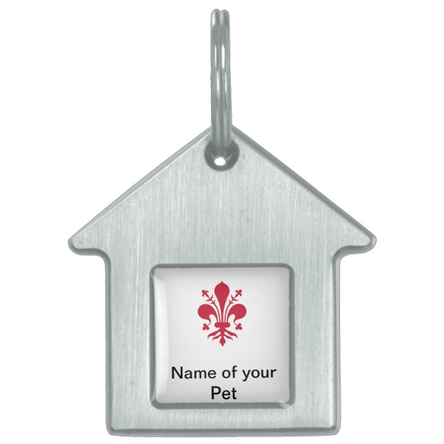 Pet Tag with Flag of Florence, Italy (Front)