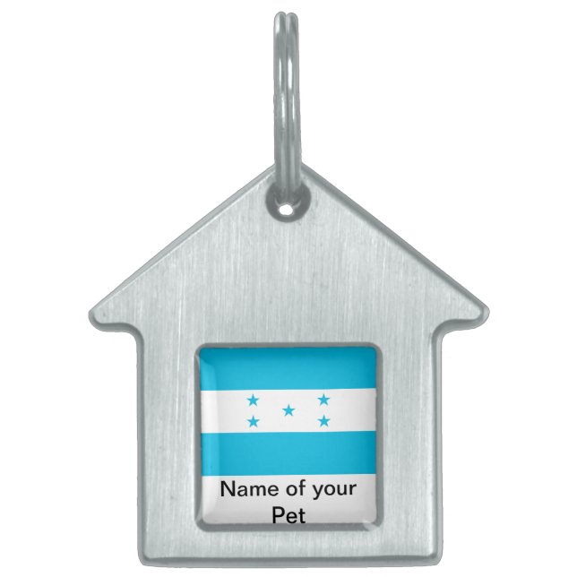 Pet Tag with Flag of Honduras (Front)