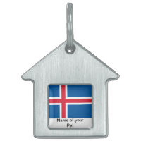 Pet Tag with Flag of Iceland