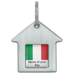 Pet Tag with Flag of Italy