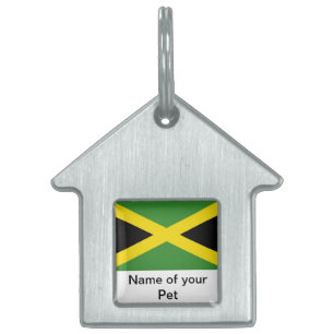 Pet Tag with Flag of Jamaica