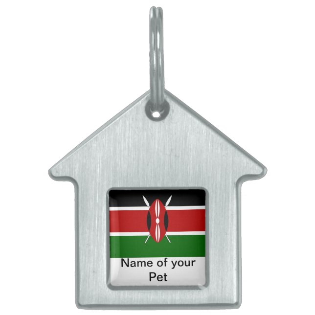 Pet Tag with Flag of Kenya (Front)