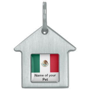 Pet Tag with Flag of Mexico